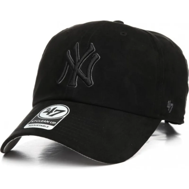 shapka-izvita-cherna-reguliruem-na-new-york-yankees-mlb-ot-47-brand
