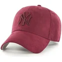 shapka-izvita-chervena-reguliruem-na-new-york-yankees-mlb-ot-47-brand