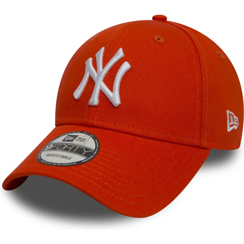 shapka-izvita-oranzhev-reguliruem-9forty-essential-na-new-york-yankees-mlb-ot-new-era