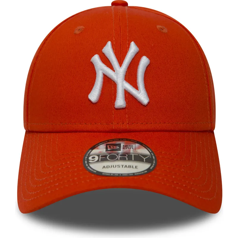 shapka-izvita-oranzhev-reguliruem-9forty-essential-na-new-york-yankees-mlb-ot-new-era