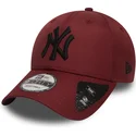 shapka-izvita-chervena-reguliruem-9forty-ripstop-na-new-york-yankees-mlb-ot-new-era