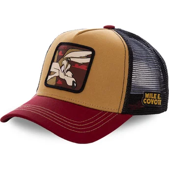 Gorra trucker brun, sort og rød Coyote COY2 Looney Tunes fra Capslab
