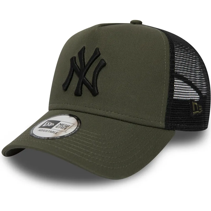shapka-izvita-traker-zelena-snapbek-league-essential-a-frame-na-new-york-yankees-mlb-ot-new-era