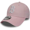 verstellbare-rosa-curved-cap-9forty-essential-der-boston-red-sox-mlb-von-new-era