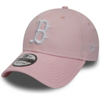 shapka-izvita-roza-reguliruem-9forty-essential-na-boston-red-sox-mlb-ot-new-era