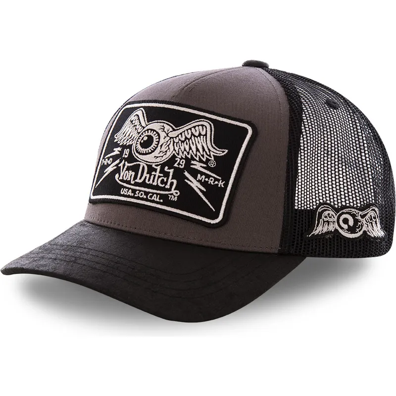 shapka-izvita-traker-siv-snapbek-damaged-ot-von-dutch