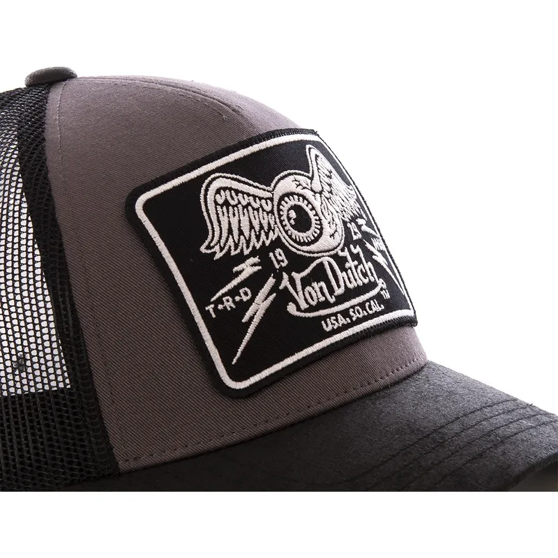 shapka-izvita-traker-siv-snapbek-damaged-ot-von-dutch