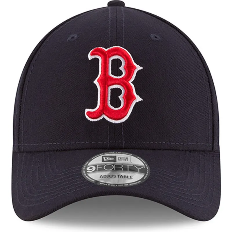 marineblaue-verstellbare-curved-cap-9forty-the-league-der-boston-red-sox-mlb-von-new-era