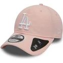 shapka-izvita-roza-reguliruem-9twenty-dryera-packable-na-los-angeles-dodgers-mlb-ot-new-era