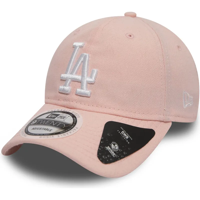 shapka-izvita-roza-reguliruem-9twenty-dryera-packable-na-los-angeles-dodgers-mlb-ot-new-era