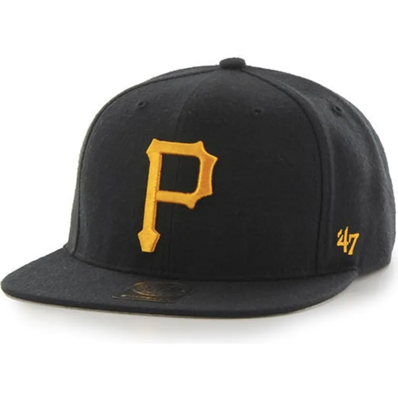 shapka-ploska-cherna-snapbek-captain-no-shot-na-pittsburgh-pirates-mlb-ot-47-brand