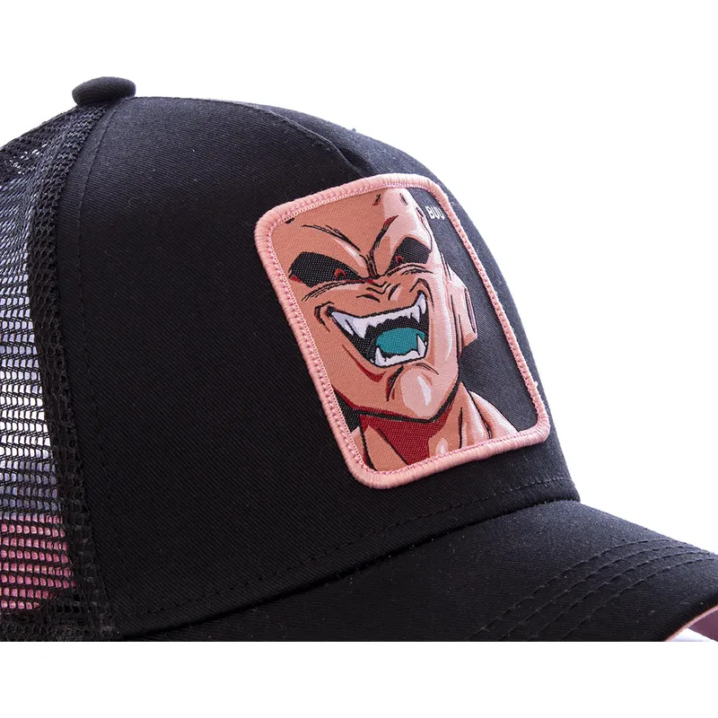 schwarze-trucker-kappe-kid-buu-buu-dragon-ball-von-capslab