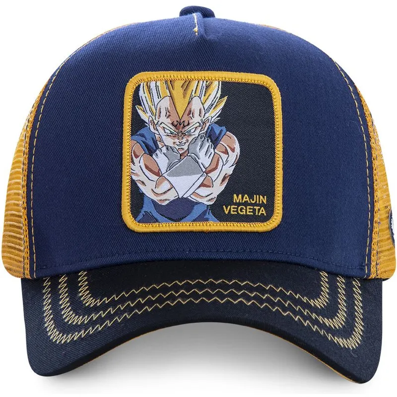 trucker-kasket-marinebla-og-gul-majin-vegeta-mv1-dragon-ball-fra-capslab