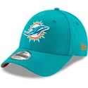 justerbar-bla-kurvet-kasket-9forty-the-league-fra-miami-dolphins-nfl-fra-new-era
