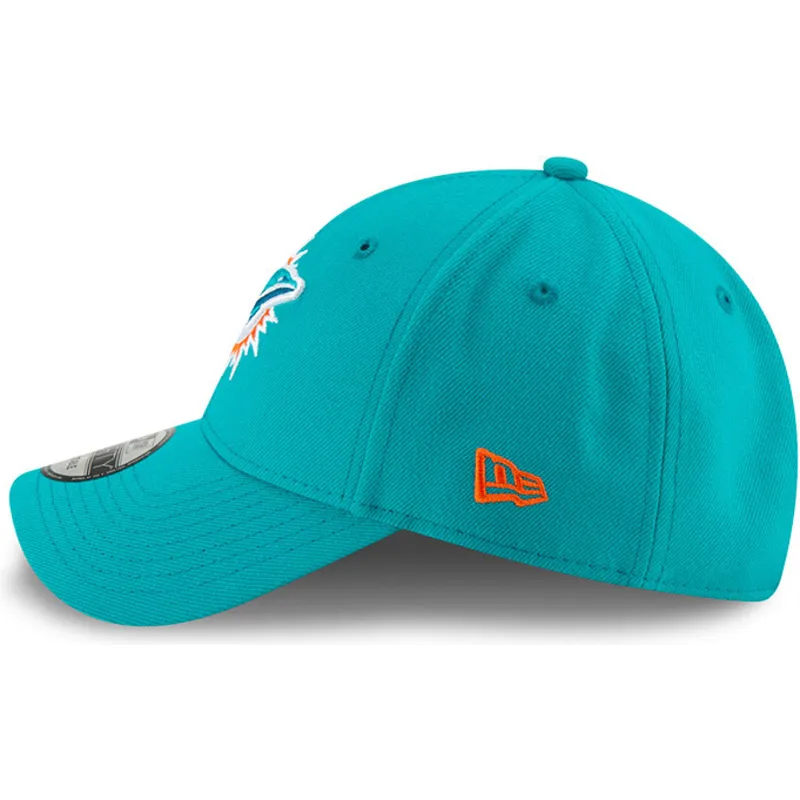 blaue-verstellbare-curved-cap-9forty-the-league-der-miami-dolphins-nfl-von-new-era