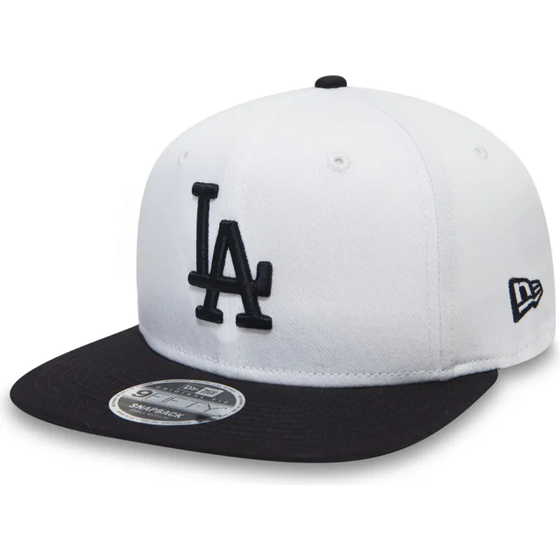 shapka-ploska-byala-snapbek-za-deca-9fifty-contrast-crown-na-los-angeles-dodgers-mlb-ot-new-era
