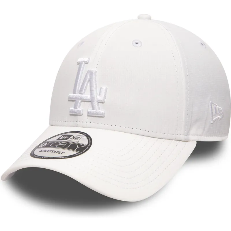 shapka-izvita-byala-reguliruem-9forty-nano-ripstop-na-los-angeles-dodgers-mlb-ot-new-era