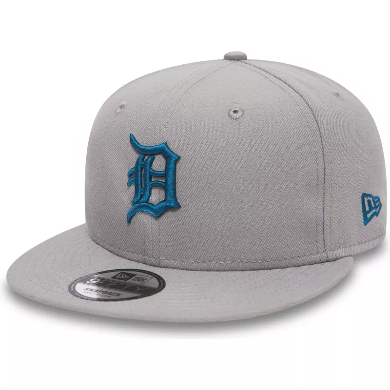 new-era-flat-brim-blaues-logo-9fifty-essential-league-detroit-tigers-mlb-snapback-cap-grau