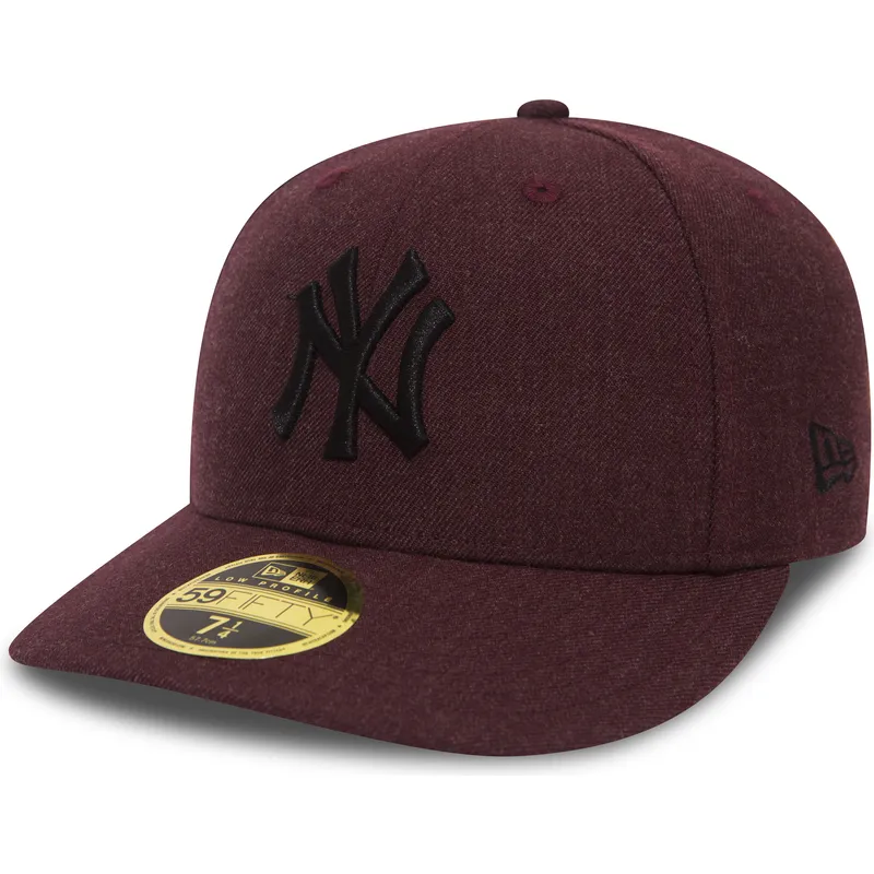 new-era-mlb-new-york-yankees-59fifty-low-profile-heather-kappe-in-bordeaux-mit-schwarzem-logo