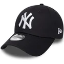 shapka-izvita-cherna-reguliruem-za-deca-velcro-9forty-essential-na-new-york-yankees-mlb-ot-new-era
