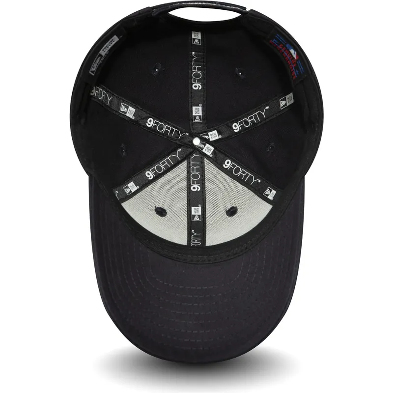 shapka-izvita-cherna-reguliruem-za-deca-velcro-9forty-essential-na-new-york-yankees-mlb-ot-new-era