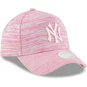 new-era-curved-brim-pinkes-logo-9forty-a-frame-engineerot-fit-new-york-yankees-mlb-adjustable-cap-pink