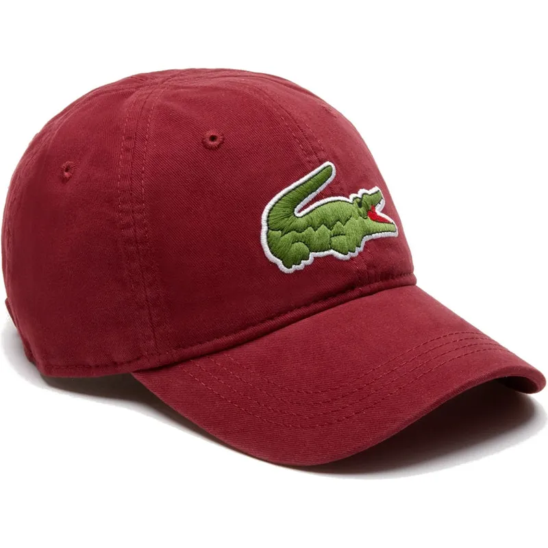 shapka-izvita-chervena-reguliruem-big-croc-gabardine-ot-lacoste