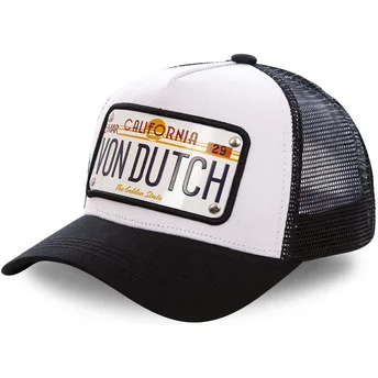 Шапка извита тракер бяла регулируем placa California CAL1 от Von Dutch