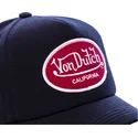 von-dutch-mar-marineblaue-snapback-cap-mit-gebogenem-schirm