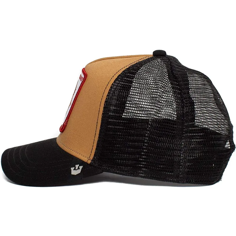 gorra-trucker-marron-y-negra-castor-two-beavers-de-goorin-bros
