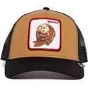 gorra-trucker-marron-y-negra-castor-two-beavers-de-goorin-bros