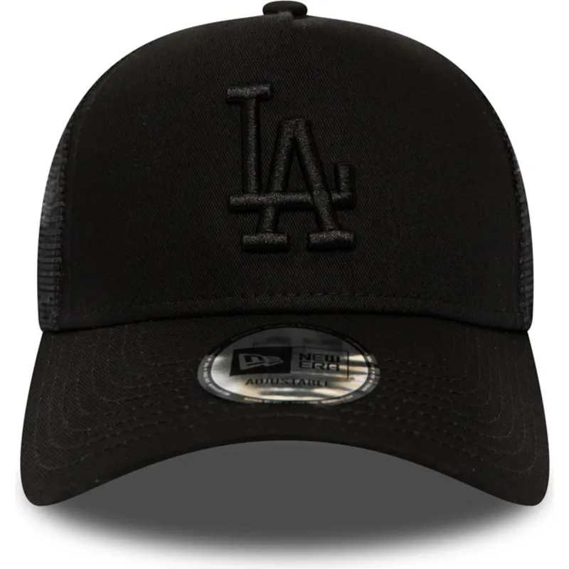 shapka-izvita-traker-cherna-snapbek-league-essential-a-frame-na-los-angeles-dodgers-mlb-ot-new-era