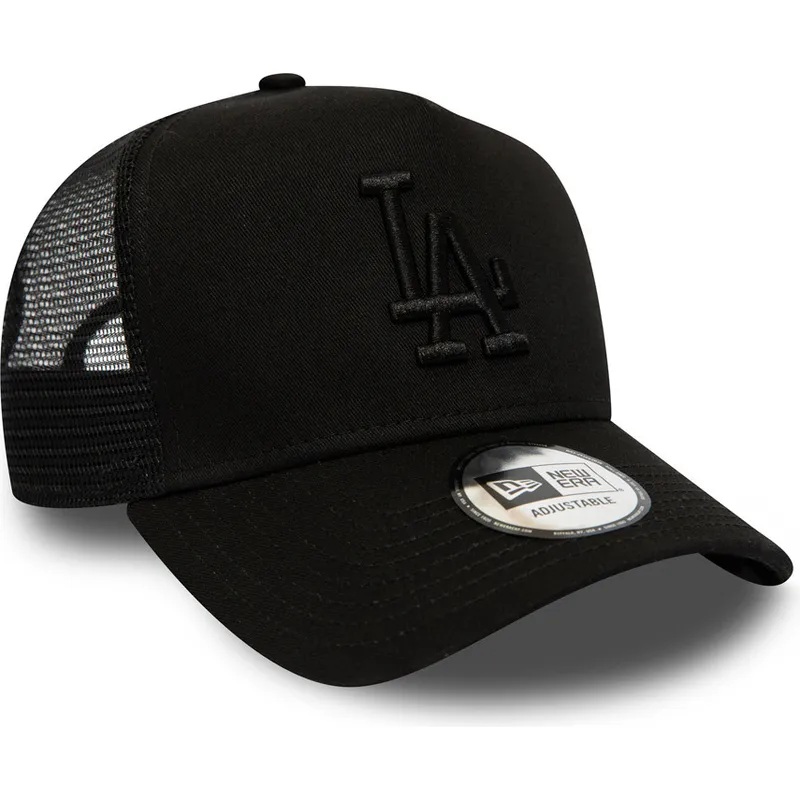 shapka-izvita-traker-cherna-snapbek-league-essential-a-frame-na-los-angeles-dodgers-mlb-ot-new-era