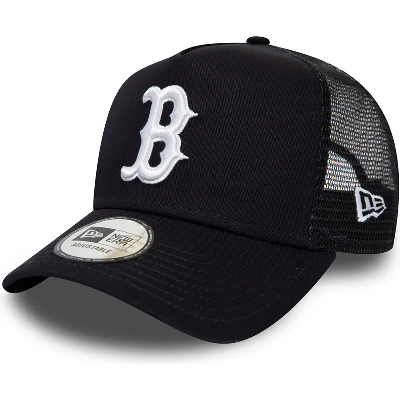 shapka-izvita-traker-tmnosin-snapbek-league-essential-a-frame-na-boston-red-sox-mlb-ot-new-era
