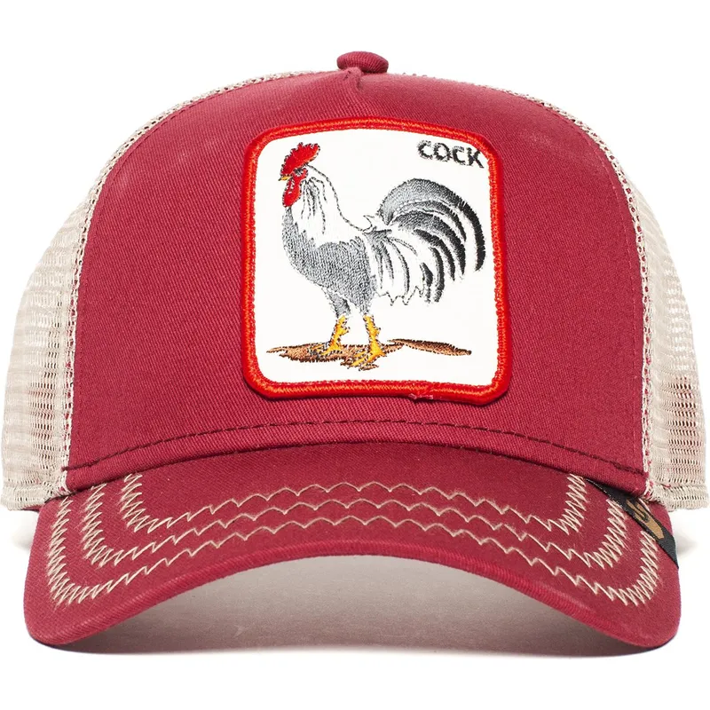 shapka-izvita-traker-chervena-snapbek-rooster-the-farm-ot-goorin-bros
