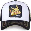 hvid-og-sort-trucker-kasket-pikachu-pik5-pokemon-fra-capslab