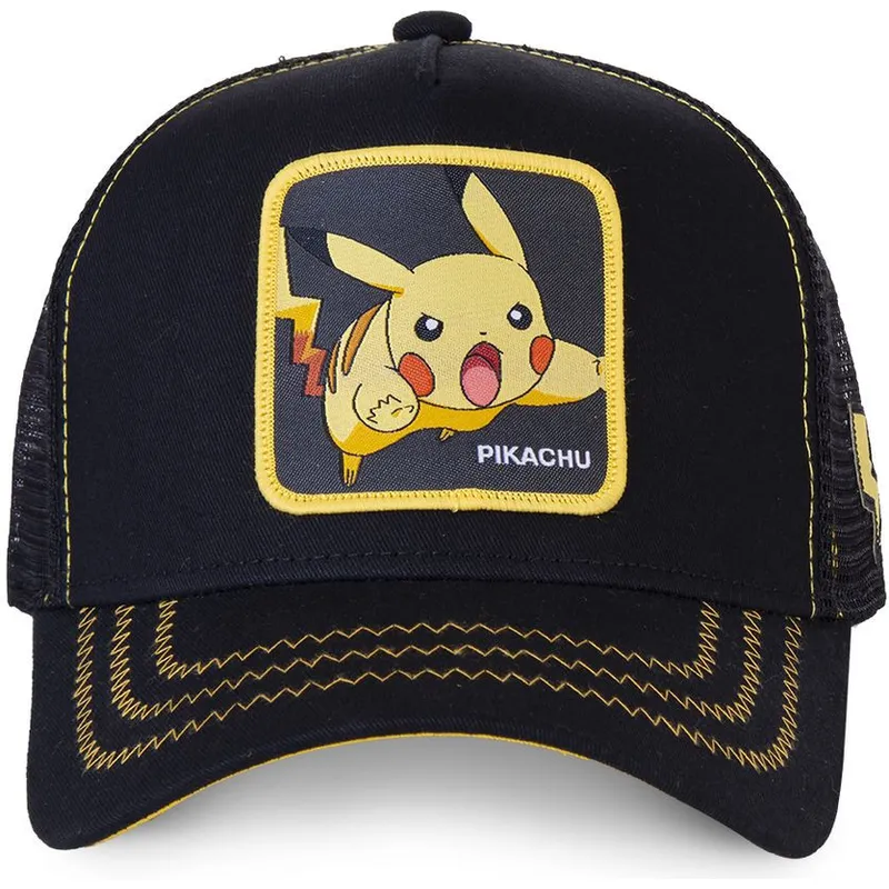 shapka-izvita-cherna-snapbek-pikachu-pokemon-ot-capslab