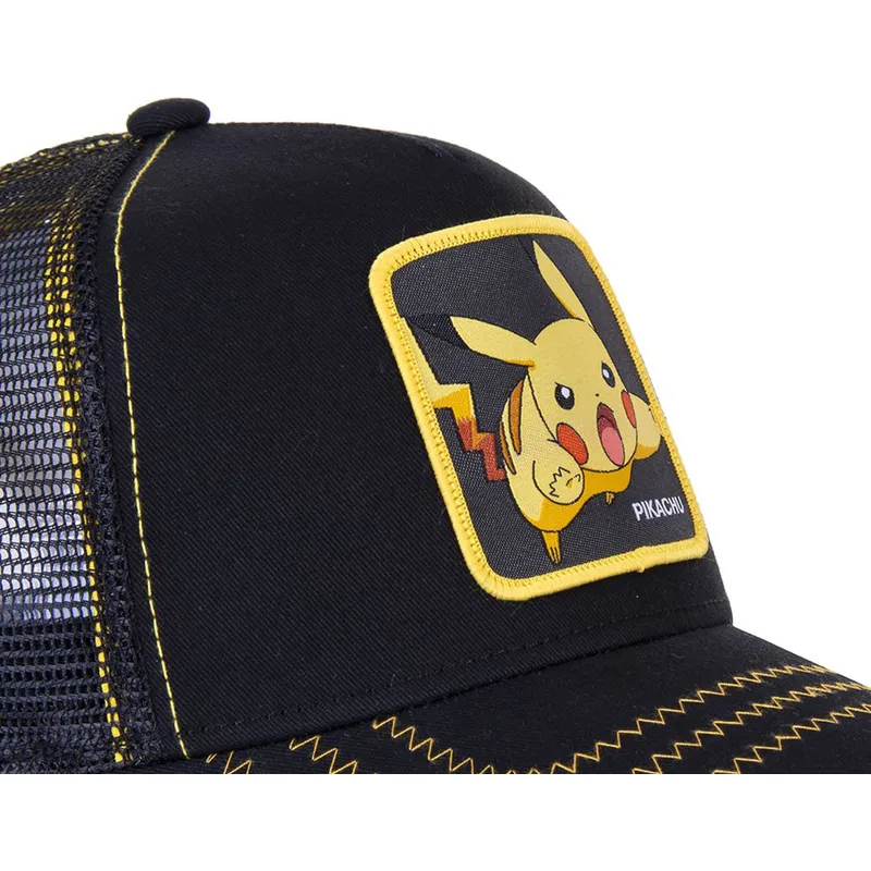 shapka-izvita-cherna-snapbek-pikachu-pokemon-ot-capslab