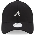 shapka-izvita-cherna-reguliruem-9forty-melton-na-atlanta-braves-mlb-ot-new-era
