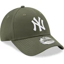 gorra-curva-verde-ajustable-9forty-league-essential-de-new-york-yankees-mlb-de-new-era