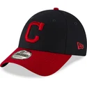 marineblaue-und-rote-verstellbare-9forty-the-league-cleveland-indians-mlb-kappe-von-new-era