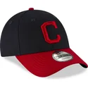 marineblaue-und-rote-verstellbare-9forty-the-league-cleveland-indians-mlb-kappe-von-new-era