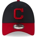 marineblaue-und-rote-verstellbare-9forty-the-league-cleveland-indians-mlb-kappe-von-new-era