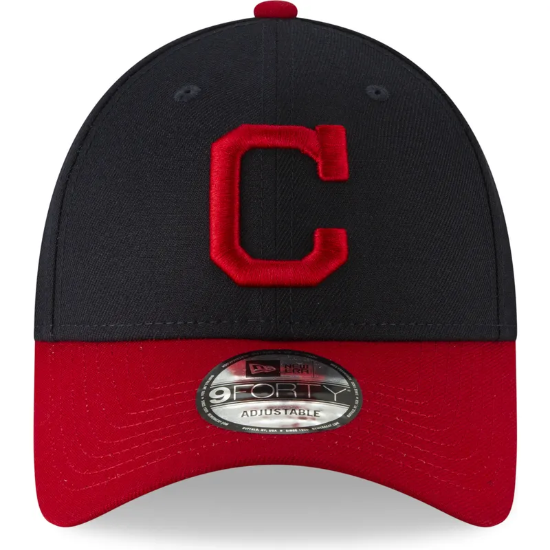 shapka-izvita-tmnosin-reguliruem-9forty-the-league-na-cleveland-indians-mlb-ot-new-era