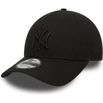 Casquette courbée noire ajustable avec logo noir 9FORTY League Essential New York Yankees MLB New Era