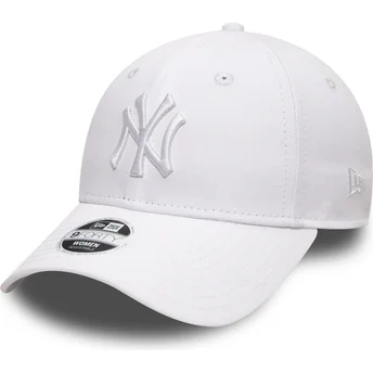 Шапка извита бяла регулируем 9FORTY League Essential на New York Yankees MLB от New Era