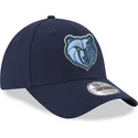 blaue-verstellbare-curved-cap-9forty-the-league-der-memphis-grizzlies-nba-von-new-era