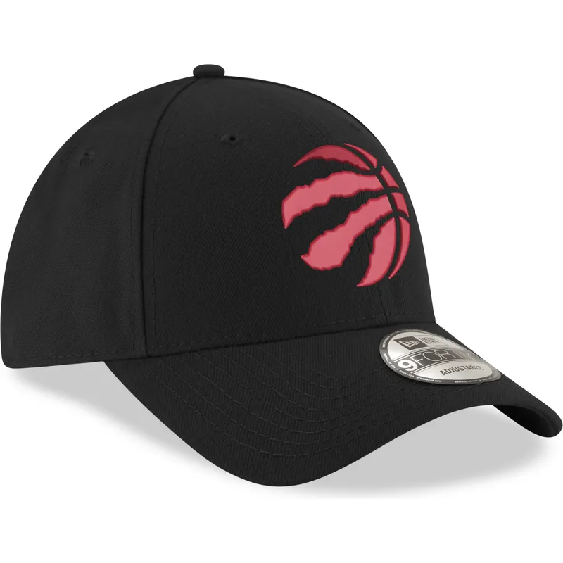 sort-buet-kasket-med-rodt-logo-justerbar-9forty-the-league-fra-toronto-raptors-nba-fra-new-era