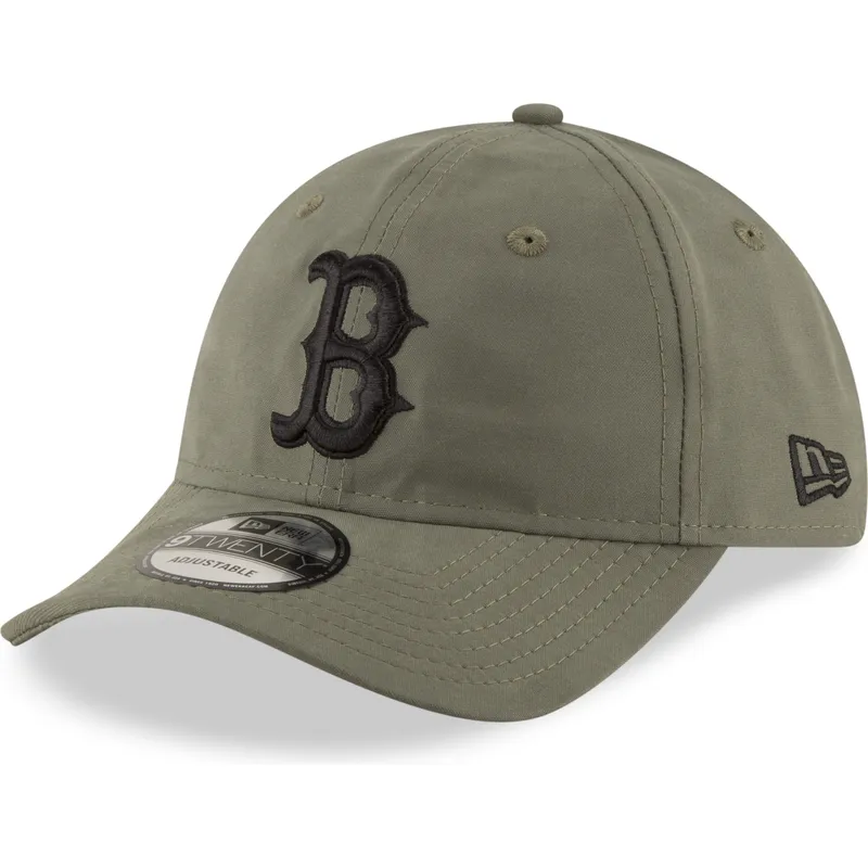 shapka-izvita-zelena-reguliruem-9twenty-nylon-packable-na-boston-red-sox-mlb-ot-new-era