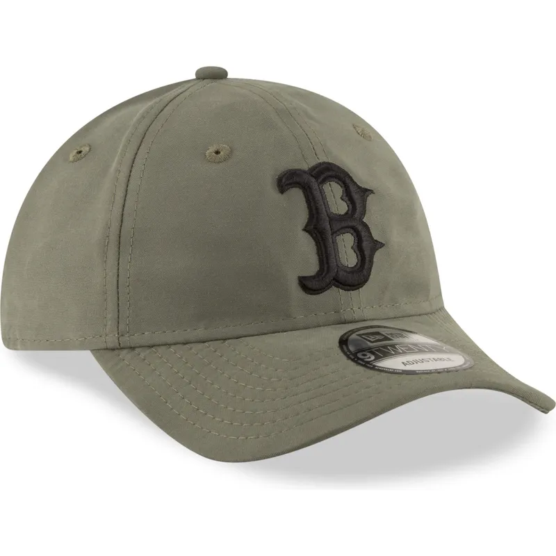 shapka-izvita-zelena-reguliruem-9twenty-nylon-packable-na-boston-red-sox-mlb-ot-new-era